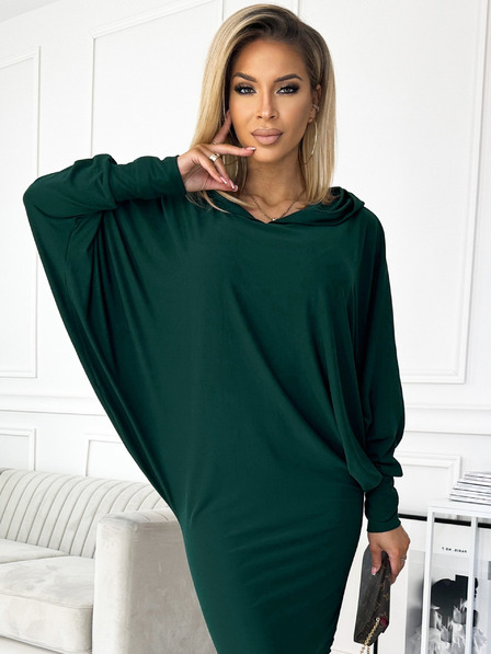 numoco Kapucnis batwing ruha - zöld Numoco