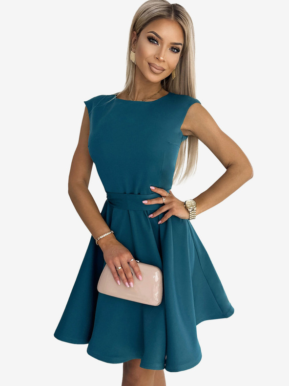 numoco Folyó ruha kis ujjakkal - tenger színű Numoco