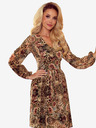 numoco Sifon ruha nyakkivágással és megkötős hátrésszel - leopárdmintás + rózsaszín Numoco