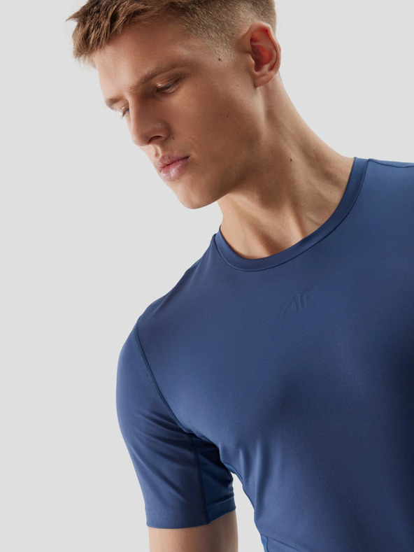 4F Férfi újrahasznosított anyagokból készült vékony szabású sportpóló 4F