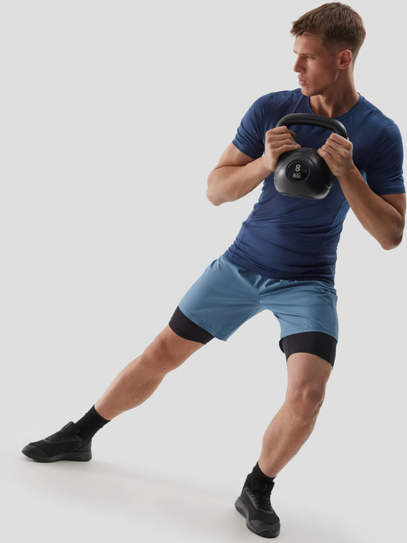 4F Férfi újrahasznosított anyagokból készült vékony szabású sportpóló 4F