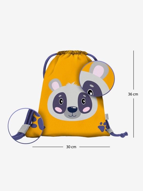 BAAGL  Sárga Óvodai táska Baagl Mosómedve