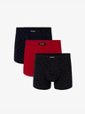 Atlantic 3-PACK Férfi ATLANTIC boxeralsó - sötétkék, piros, sötétkék, sötétkék