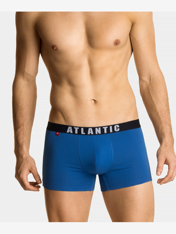 Atlantic 3-PACK Férfi ATLANTIC boxeralsó - rózsaszín, kék, tengerészkék, sötétkék
