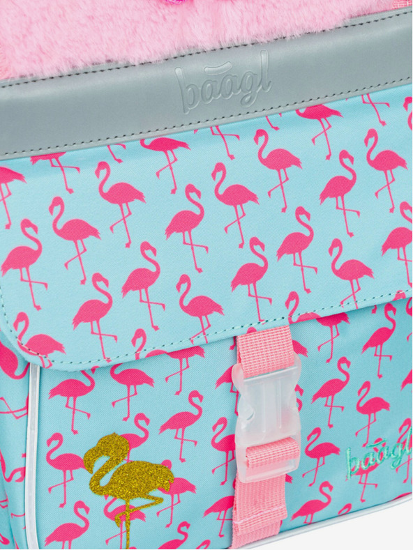 BAAGL  Rózsaszín Zippy Baagl Flamingó iskolatáska