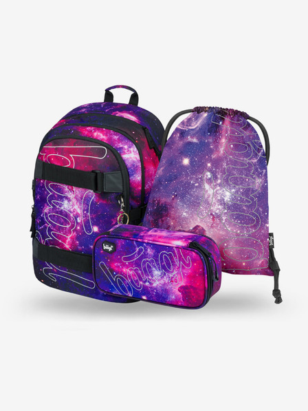 BAAGL  Lila 3 készlet skate galaxis: hátizsák, tolltartó, táska Baagl