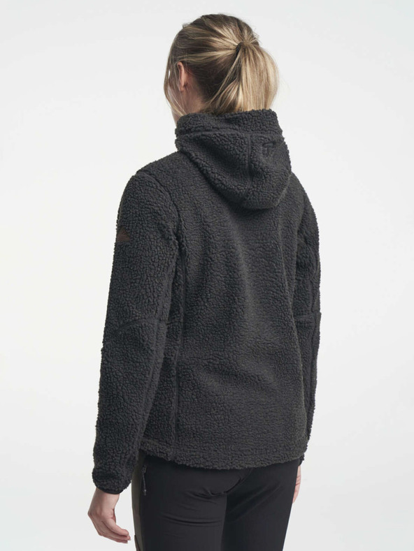 Tenson női gyapjú kapucnis pulóver TENSON Himalaya Teddy Zip W fekete