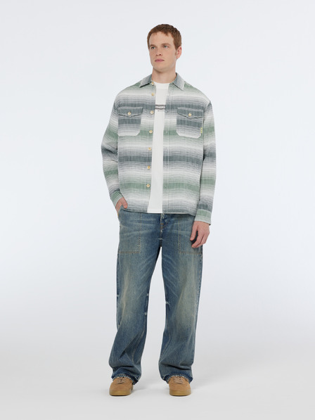 Scotch & Soda Fehér és zöld férfi csíkos ing Scotch & Soda Scotch & Soda