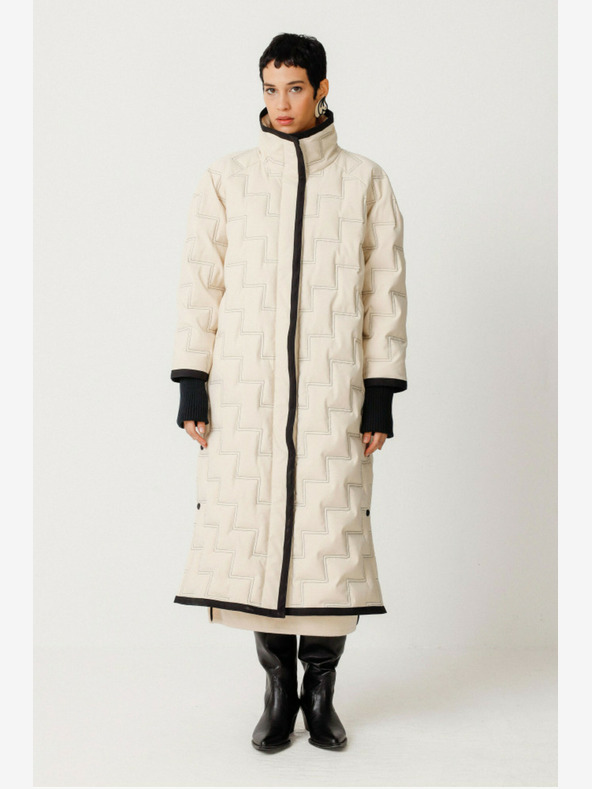 SKFK Krémszínű női téli kabát SKFK