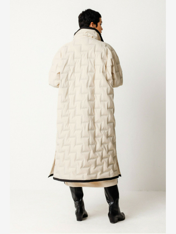 SKFK Krémszínű női téli kabát SKFK