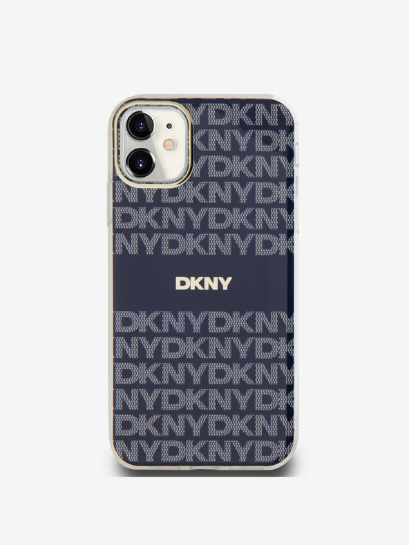 DKNY PC/TPU ismétlődő mintás tonális csíkos Magsafe hátlap iPhone 11 kék DKNY DKNY