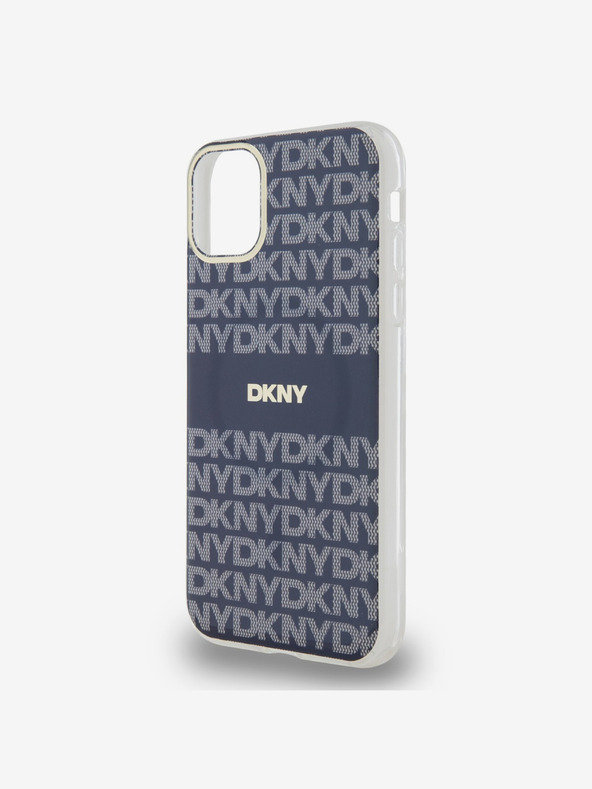 DKNY PC/TPU ismétlődő mintás tonális csíkos Magsafe hátlap iPhone 11 kék DKNY DKNY