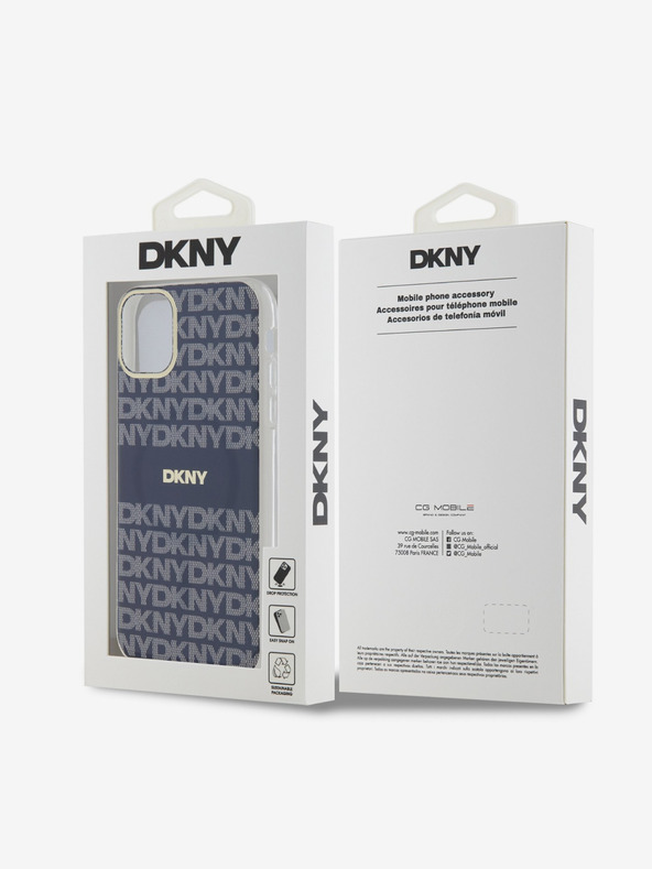 DKNY PC/TPU ismétlődő mintás tonális csíkos Magsafe hátlap iPhone 11 kék DKNY DKNY