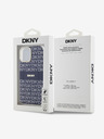DKNY PC/TPU ismétlődő mintás, tónusos csíkos Magsafe hátlap iPhone 15 készülékhez Kék DKNY