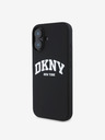 DKNY DKNY Folyékony szilikon íves logós MagSafe hátlap iPhone 16-hoz Fekete