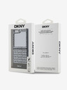DKNY DKNY PU bőr ismétlődő mintás alsó csíkos hátlap a Samsung Galaxy Z Flip 6 készülékhez Barna