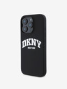 DKNY DKNY Folyékony szilikon íves logós MagSafe hátlap iPhone 16 Pro Max-hoz Fekete