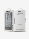 DKNY DKNY PU bőr ismétlődő mintás alsó csíkos MagSafe hátlap a Samsung Galaxy Z Flip 6-hoz Barna Barna