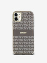 DKNY PC/TPU ismétlődő mintás tonális csíkos Magsafe hátlap az iPhone 11 bézs színű készülékhez DKNY