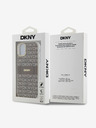 DKNY PC/TPU ismétlődő mintás tonális csíkos Magsafe hátlap az iPhone 11 bézs színű készülékhez DKNY