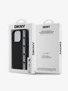 DKNY DKNY 3D gumi ismétlődő logóvonalas hátsó borító az iPhone 16 Pro Max készülékhez Fekete