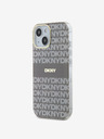 DKNY PC/TPU ismétlődő mintás, tónusos csíkos Magsafe hátlap iPhone 15 bézs DKNY