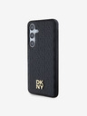 DKNY DKNY PU bőr Ismétlődő mintás Stack Logo Magsafe hátlap Samsung Galaxy S24+ fekete
