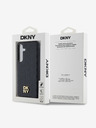 DKNY DKNY PU bőr Ismétlődő mintás Stack Logo Magsafe hátlap Samsung Galaxy S24+ fekete