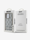 DKNY DKNY PU bőrből készült kockás mintás és csíkos hátlapi borító iPhone 16 Pro Max készülékhez Bézs színű