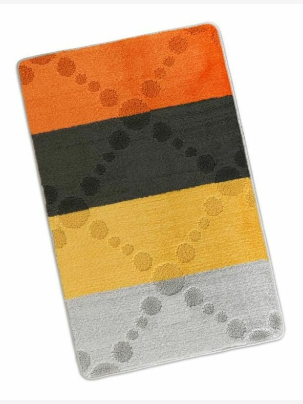 Bellatex Fürdőszoba szőnyeg 60x100cm szürke és sárga Bellatex