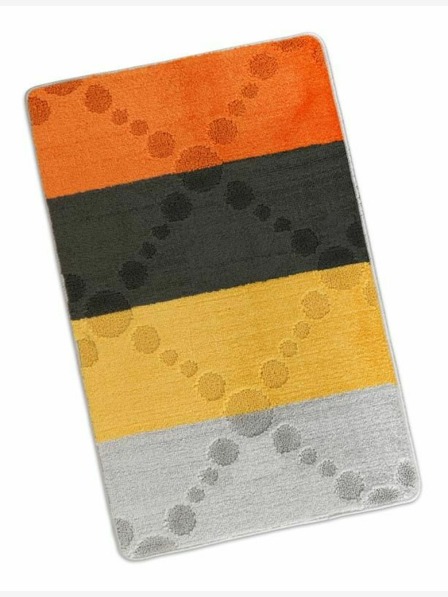 Bellatex Fürdőszoba szőnyeg 60x100cm szürke és sárga Bellatex