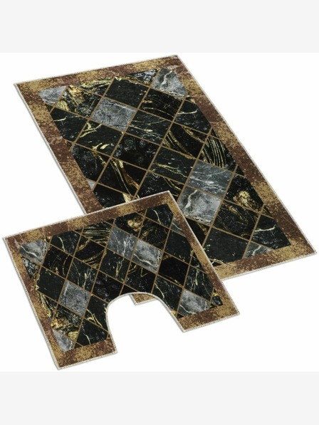 Bellatex Fürdőszoba és WC szőnyeg barna márvány 3D Bellatex