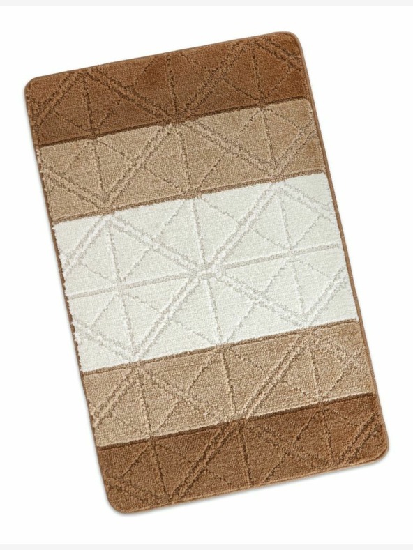 Bellatex Fürdőszoba szőnyeg 60x100cm háromszögek barna Bellatex
