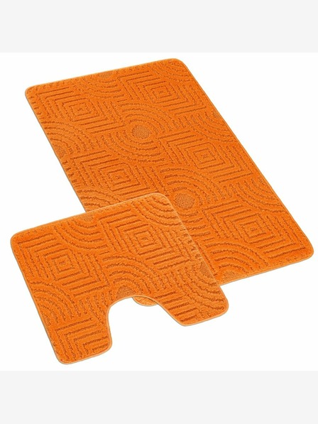 Bellatex Fürdőszoba és WC szőnyeg labirintus narancssárga Bellatex