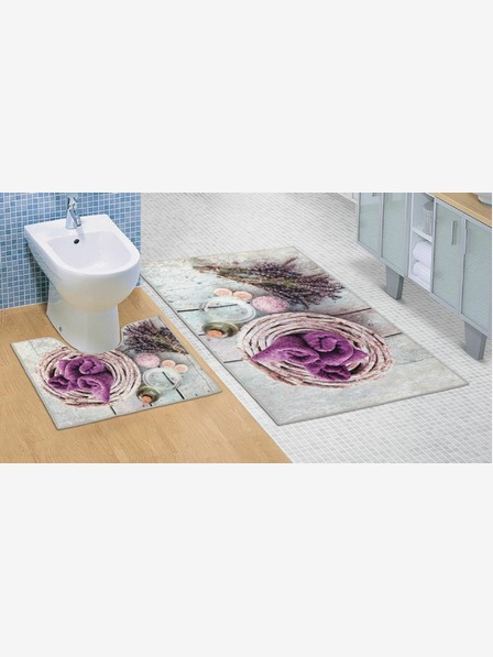 Bellatex Levendula 3D fürdőszoba és WC szőnyeg Bellatex