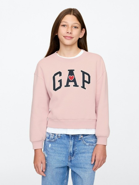 GAP Gyerek pulóver logóval és fleece béléssel GAP
