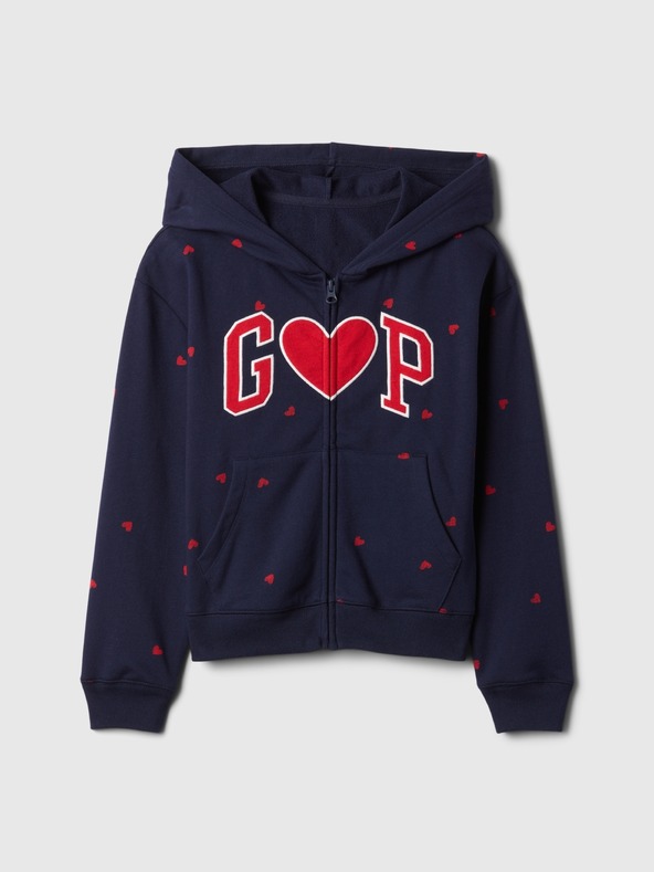 GAP Gyerek pulóver logóval és fleece béléssel GAP