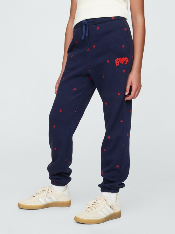 GAP Gyerek fleece sportnadrág logóval army GAP