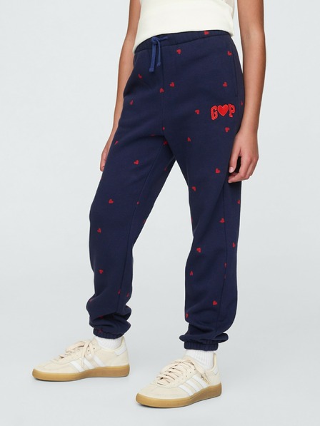 GAP Gyerek fleece sportnadrág logóval army GAP