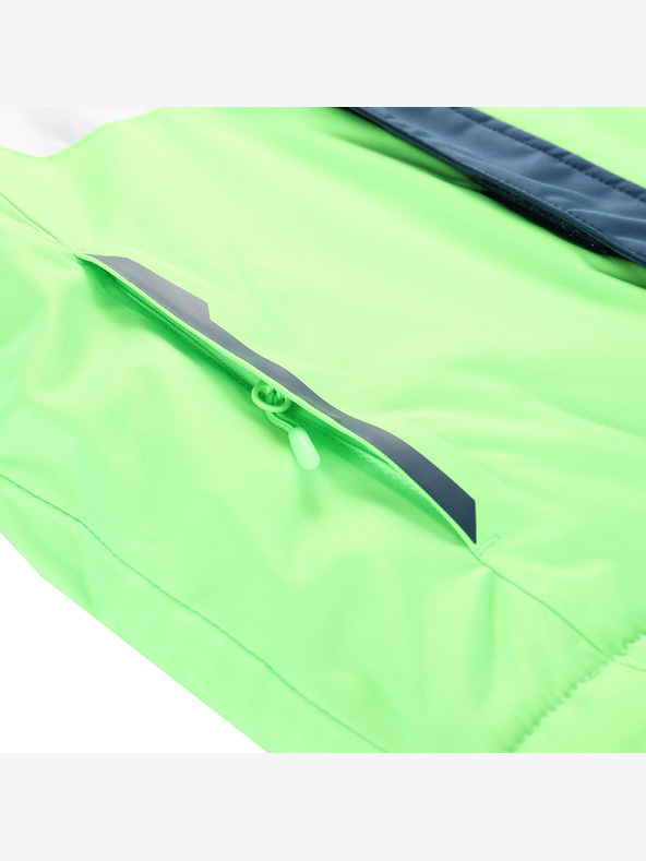 ALPINE PRO Gyerek sí dzseki ptx hó membránnal ALPINE PRO DEARO neon zöld gekkó