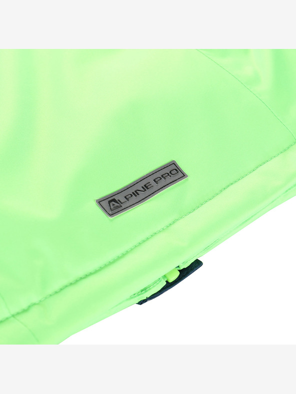 ALPINE PRO Gyerek sí dzseki ptx hó membránnal ALPINE PRO DEARO neon zöld gekkó