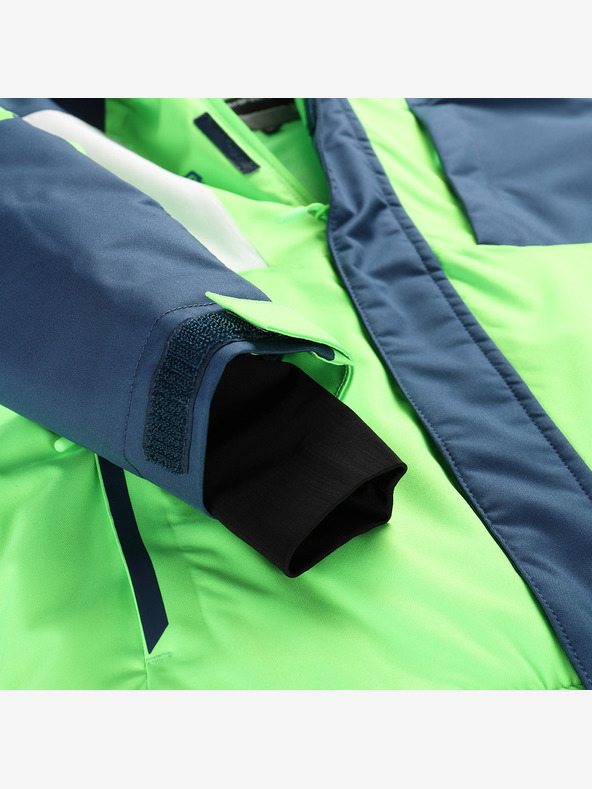 ALPINE PRO Gyerek sí dzseki ptx hó membránnal ALPINE PRO DEARO neon zöld gekkó