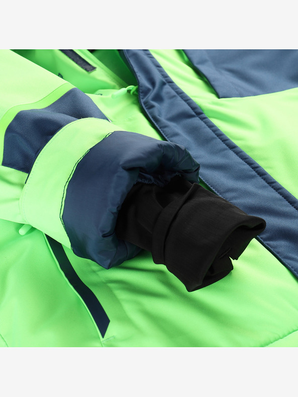 ALPINE PRO Gyerek sí dzseki ptx hó membránnal ALPINE PRO DEARO neon zöld gekkó