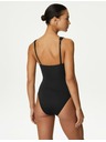 Marks & Spencer Nyakkivágású hasformáló fürdőruha Marks & Spencer fekete