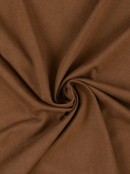 Kvalitex Jersey lepedő franciaágy 200x200cm sötétbarna