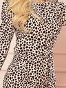 numoco Aszimmetrikus ruha fodrokkal és fodrokkal - leopárdmintás Numoco