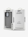 DKNY PU Leather Silver Metal Logo Magsafe iPhone 16 Pro Grey Telefontok