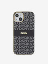 DKNY PC/TPU ismétlődő mintás, tónusos csíkos Magsafe hátlap iPhone 15 készülékhez Fekete DKNY