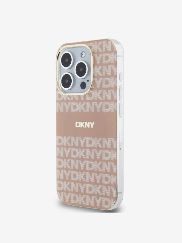 DKNY PC/TPU ismétlődő mintás tonális csíkos Magsafe hátlap iPhone 13 Pro rózsaszínű DKNY iPhone 13 Pro Pro Maxhoz