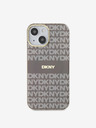 DKNY PC/TPU ismétlődő mintás, tónusos csíkos Magsafe hátlap iPhone 14 bézs DKNY